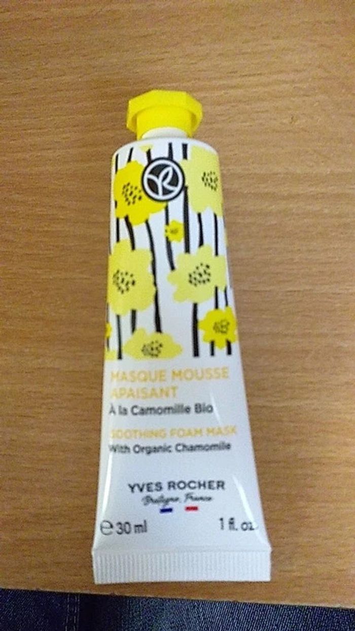 Masque mousse apaisant à la camomille 30ml Yves rocher