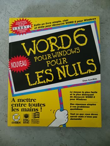 livre word 6 pour windows pour les nuls