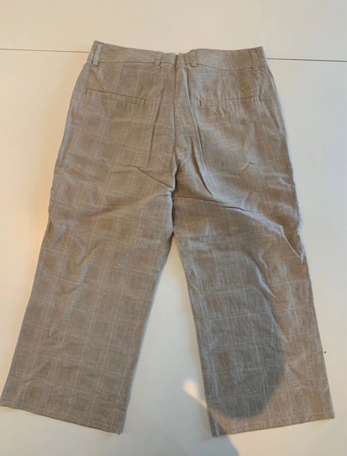 Pantacourt H&M femme taille 36 beige prince de galle - photo numéro 3