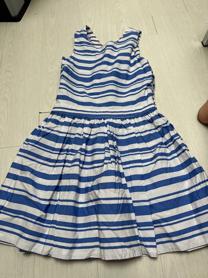 Robe réversible, blanc, rayé bleu Okaïdi, 10 ans - photo numéro 3