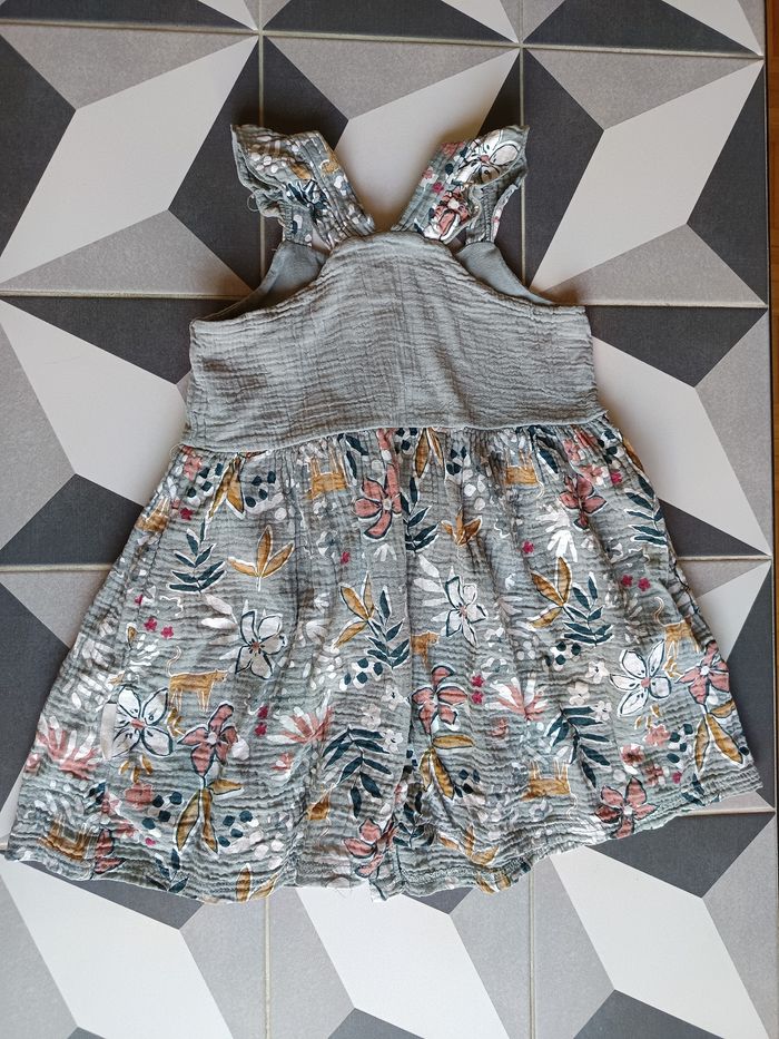 Robe boutonnée à bretelles Petit Béguin 4 ans - photo numéro 2