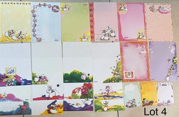 Lot de 54 feuilles Diddl - tous formats - blanches et couleurs