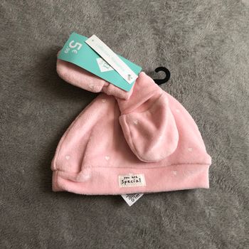 Bonnet et gants naissance