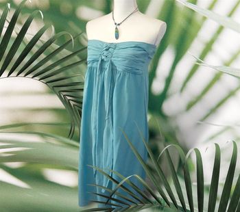 Robe d’été fluide et légère bleu turquoise taille unique idéal plage