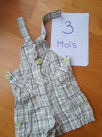 Salopette short 3 mois