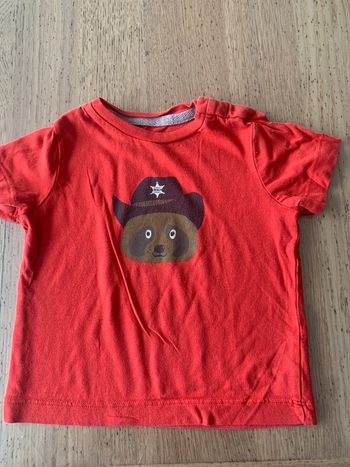Tee-shirt rouge bout’ chou 12 mois