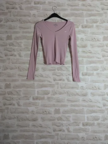 Top manches longues Hollister – Taille S – Rose pâle