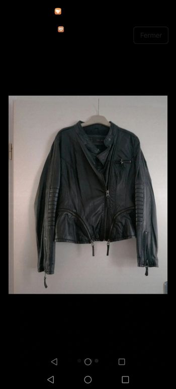 Veste cuir zara