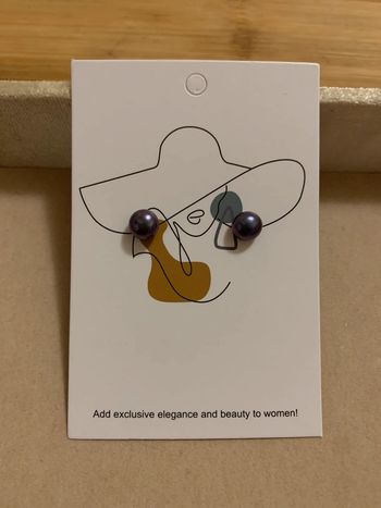 Boucles d’oreilles perles noires