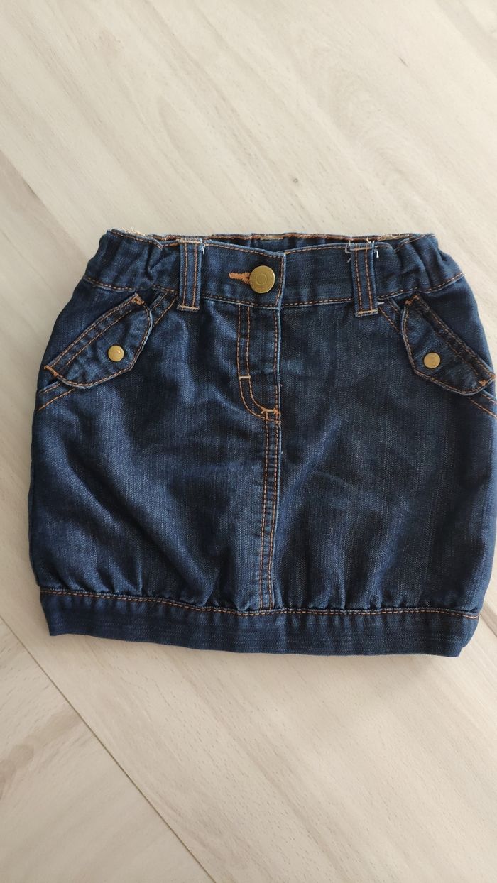 Jupe en jean bleu foncé Gémo 3 ans