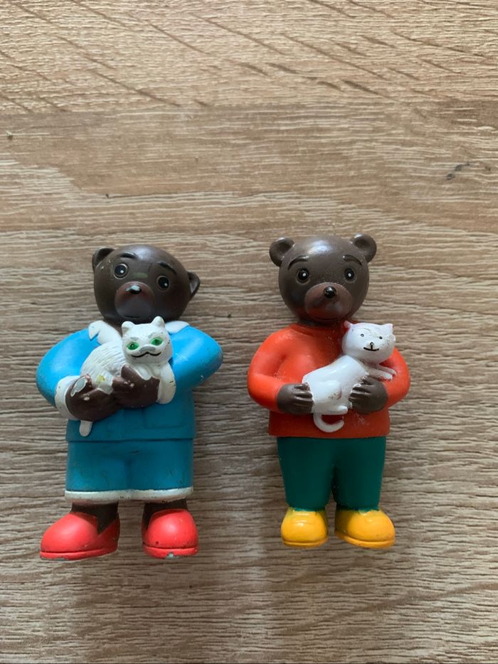 4 figurines petit ours brun les animaux - photo numéro 2