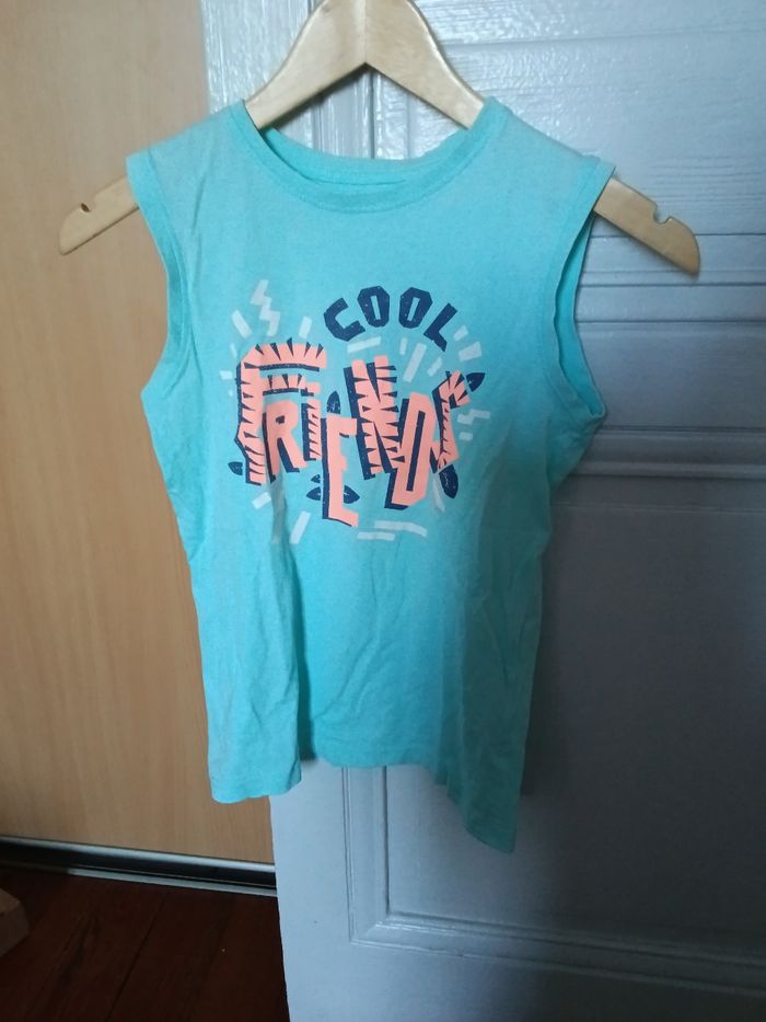 Débardeur in extenso turquoise et multicolore