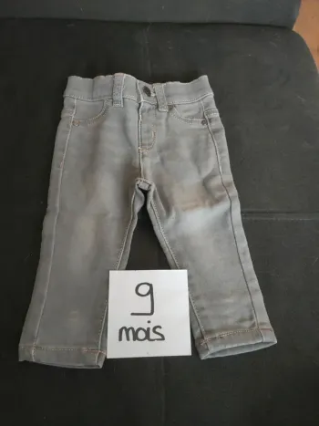 Jeans gris garçon 9 mois kimbaloo