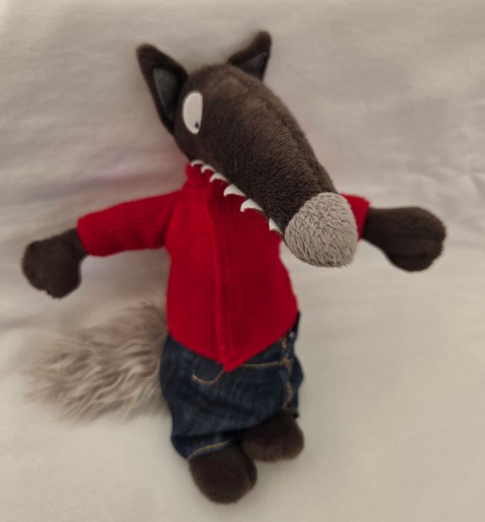 Peluche P'tit loup 27 cm - Pantalon / T-shirt/ Gilet - Auzou - photo numéro 2