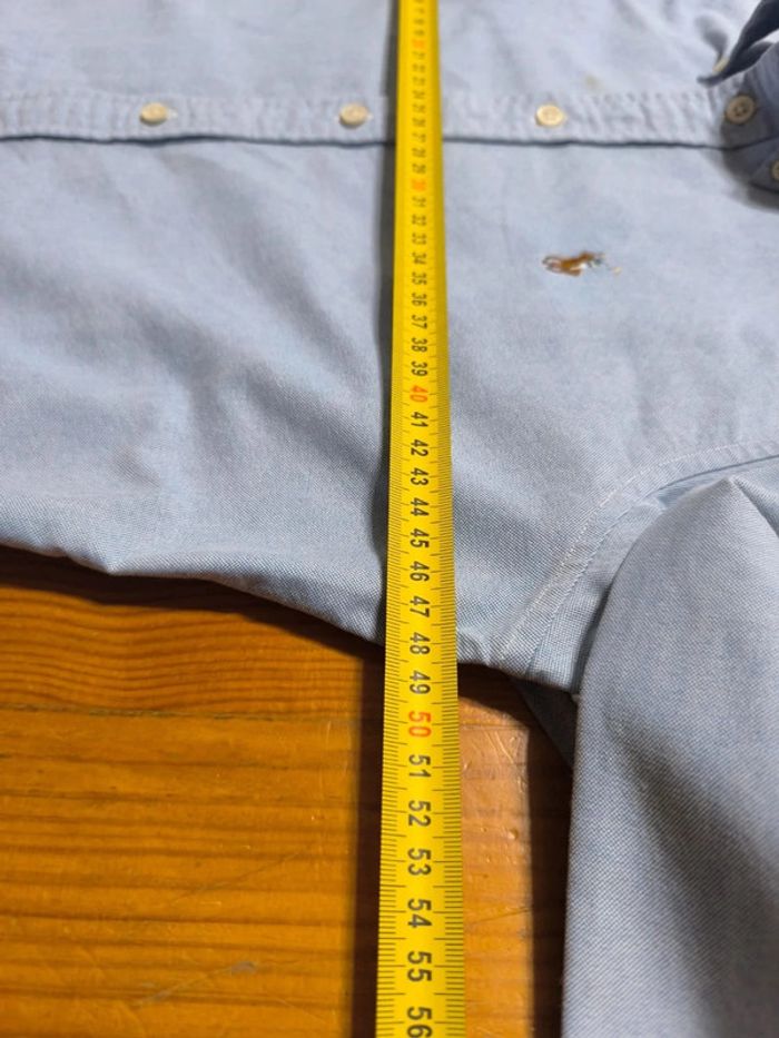 Chemise Manches longues - Custom Fit - Ralph Lauren - Logo brodé premium - Bleu clair - Taille M - photo numéro 14