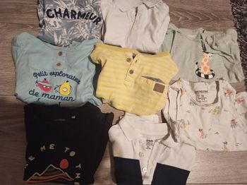 Lot 8 t-shirts polos garçon 3 ans