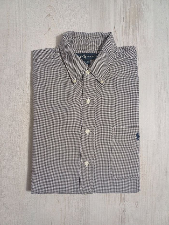 Chemise Ralph Laurent Yarmouth manche Longue / taille XXL / Bleu a petits motifs / Très bon état