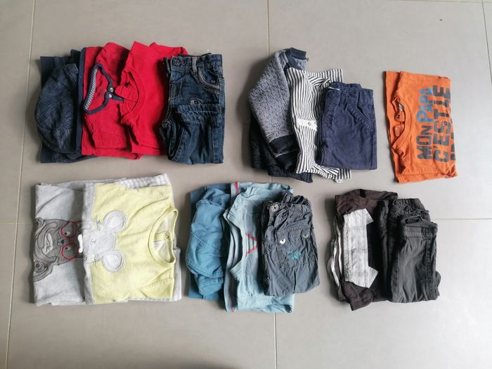 Lot 15 vêtements garçon 18 mois