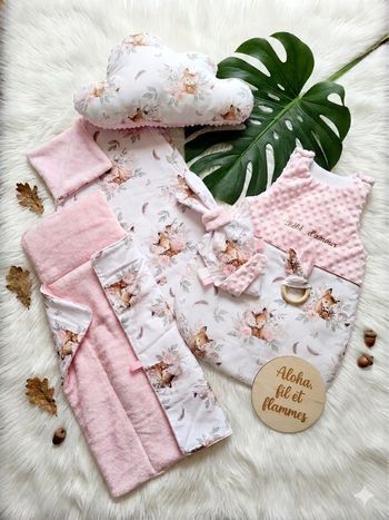 🌸 Coffret Naissance d'Exception  Forêt enchantée – Fait Main 🌸