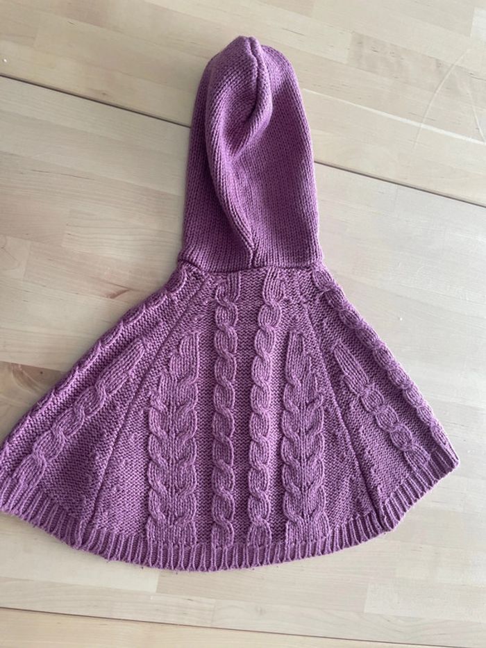 Poncho violet fille taille 8 mois TAO - photo numéro 4
