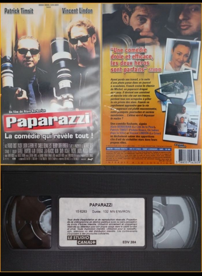 📼 K7 VHS collector paparazzi (avec Johnny Hallyday) - photo numéro 3