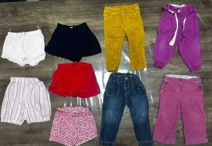 Lot jeans pantalons leggings shorts fille 18mois - photo numéro 5