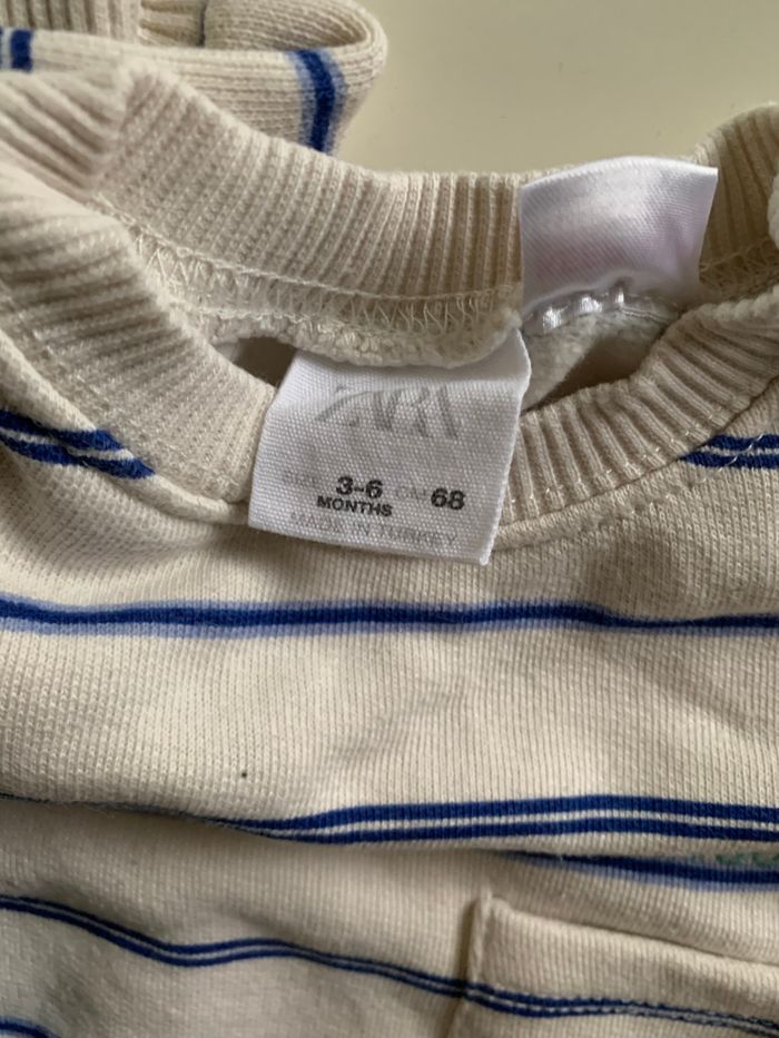 Lot de 2 pulls sweat 6 mois Zara & TAO - photo numéro 3
