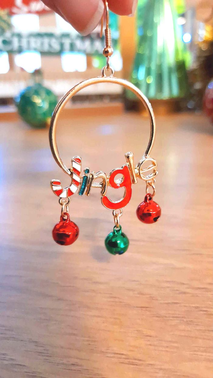 Bijoux Noël | Boucles d'oreilles "Jingle" - Neuves - photo numéro 3