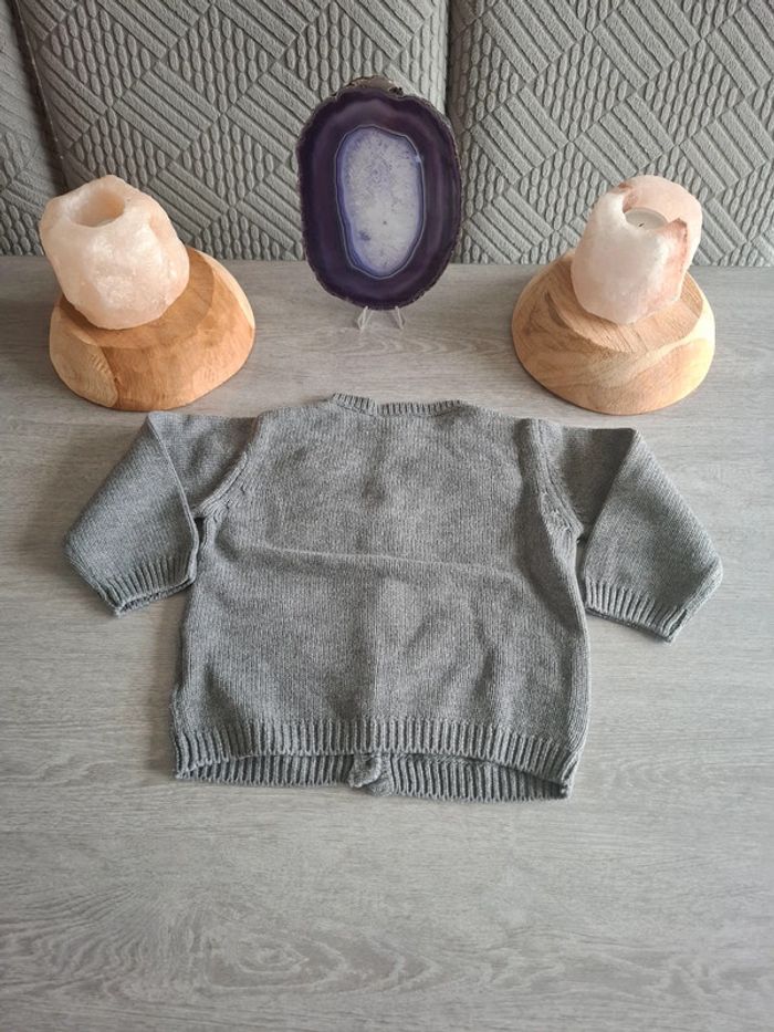 Gilet gris 18 mois - photo numéro 4