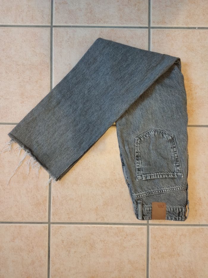 Jean droit couleur bleu taille XS - photo numéro 4