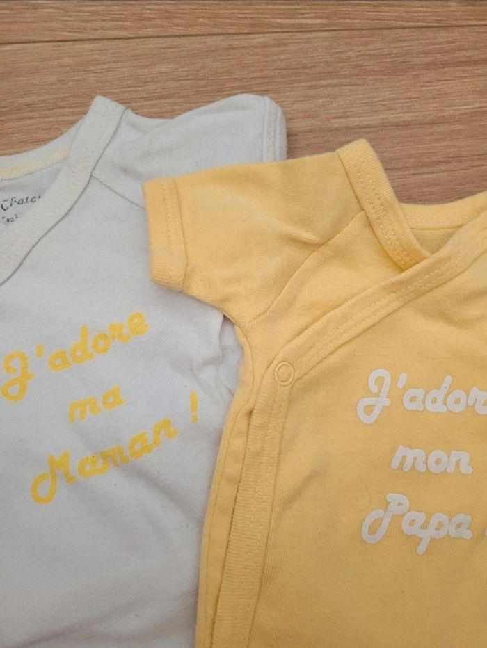 Lot bodies bébé naissance - photo numéro 3