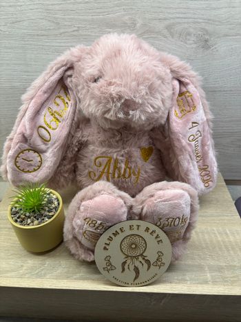 Peluche lapin personnalisée