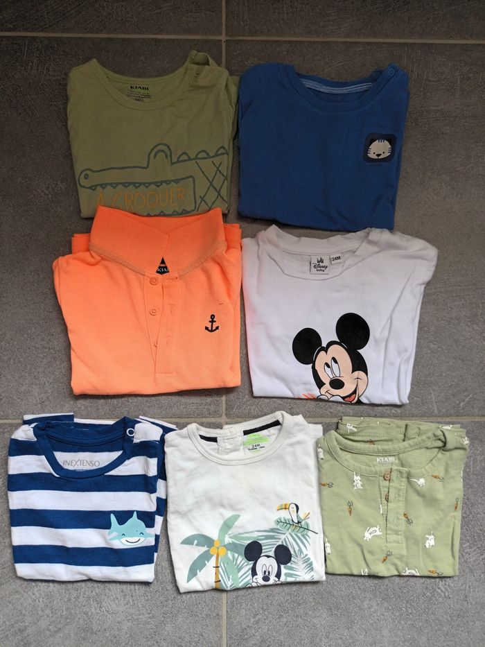 Lot T-shirts bébé garçon été 24 mois