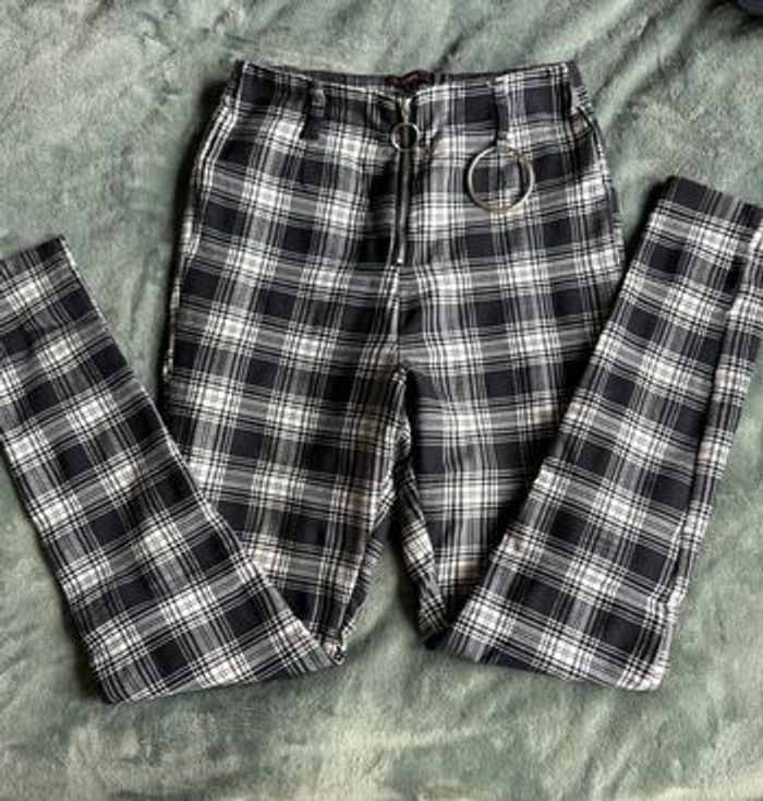 Pantalon à carreaux taille haute - photo numéro 5