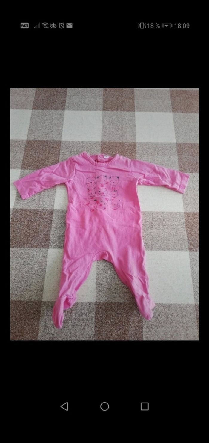 Pijama rose 1 mois