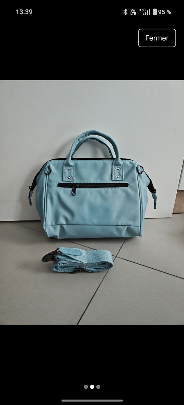 Crossbody M Cabaïa bleu turquoise - photo numéro 2