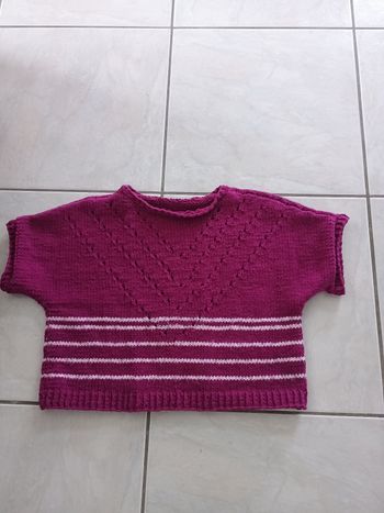 Pull printemps été manches courtes fille 8 ans 