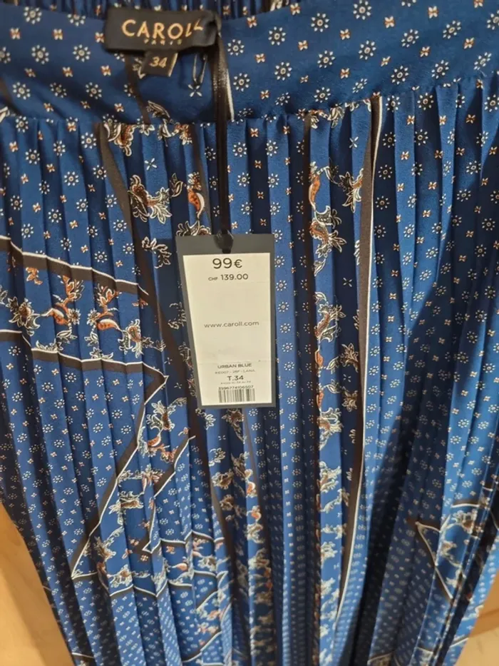 Jupe plissée à motifs caroll neuf - photo numéro 3