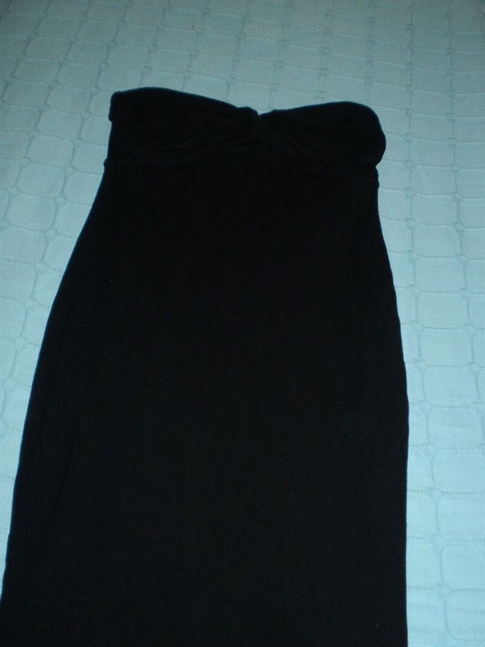 robe noir fourreau en coton extensible pour l'été t 38 - photo numéro 2