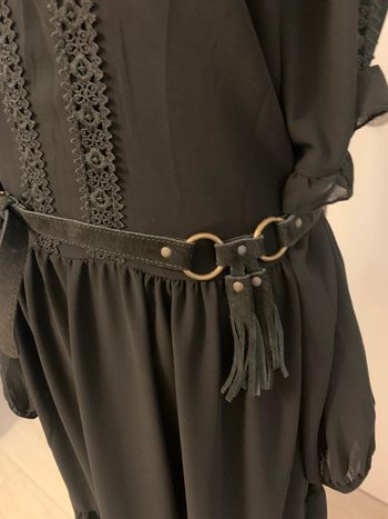Ceinture daim noir mango