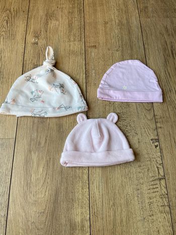 Lot de 3 bonnets
