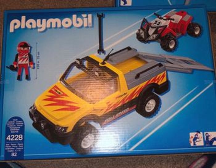 Lot 2 playmobil pickup et quad - photo numéro 2