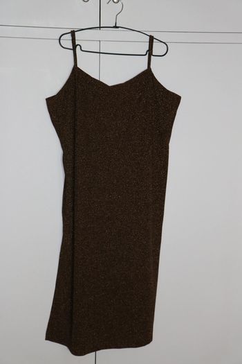 H&M - Robe marron foncé scintillant