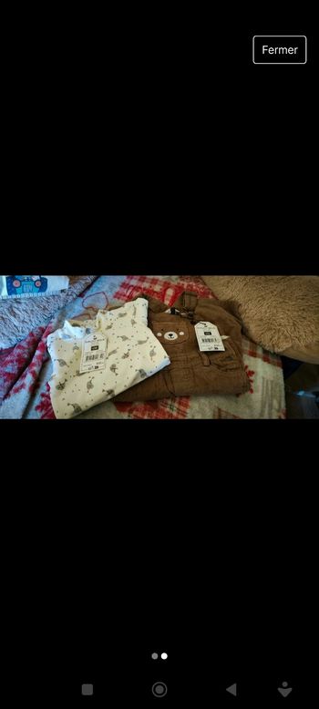 Ensemble salopette et bodies