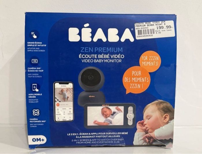 BÉABA Babyphone écoute-bébé Vidéo Zen Premium night blue. - photo numéro 5
