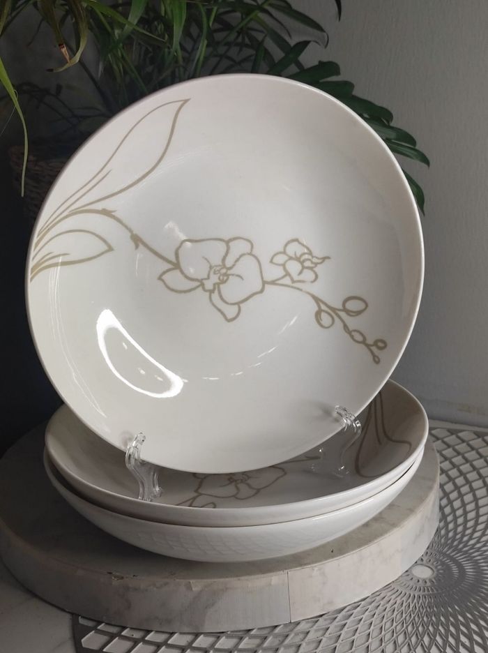 Assiettes creuses orchidée