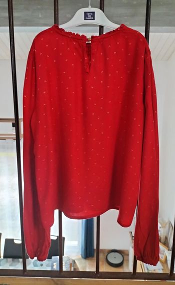 chemise rouge fluide 12 ans