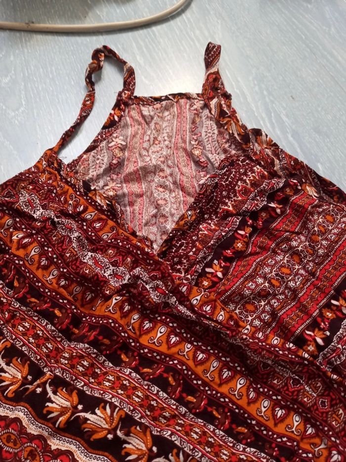 Debardeur femme t40 marron motif