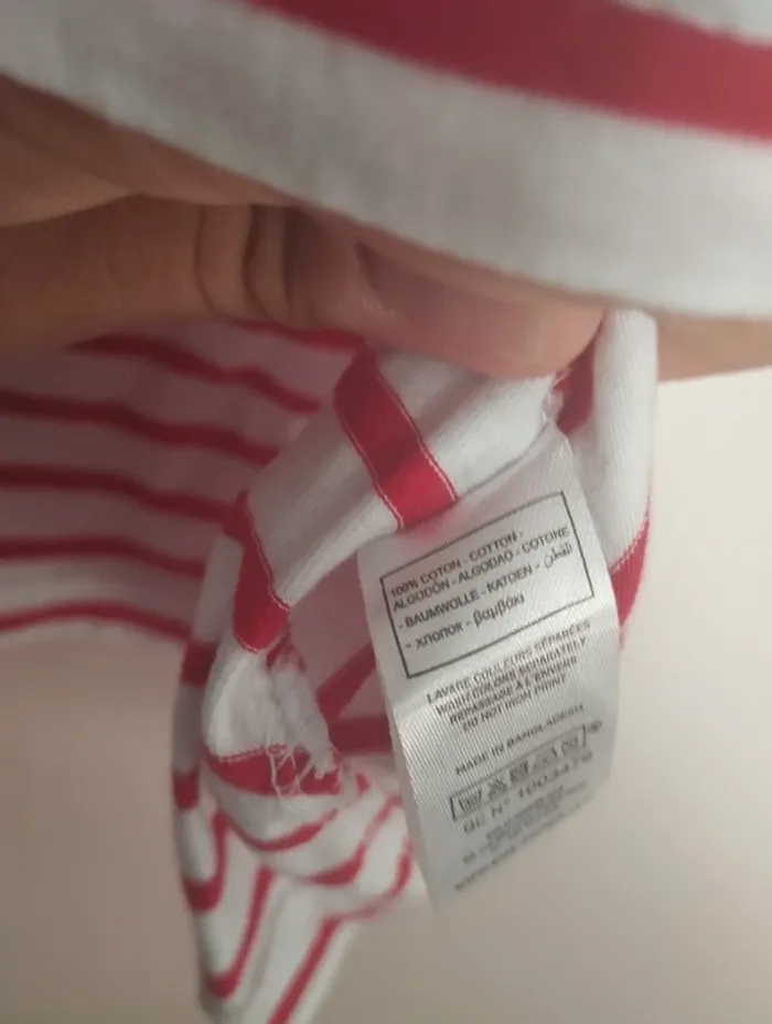* T-shirt rayé rouge et blanc T42 mdemona - photo numéro 3
