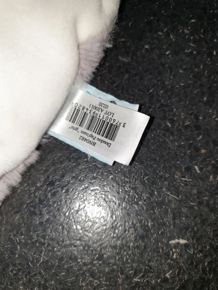 Doudou ours 🐻 Pap'ours gris - photo numéro 3